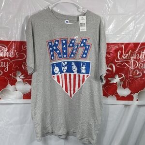 Gray KISS Mens T-Shirt Size XL (M44)